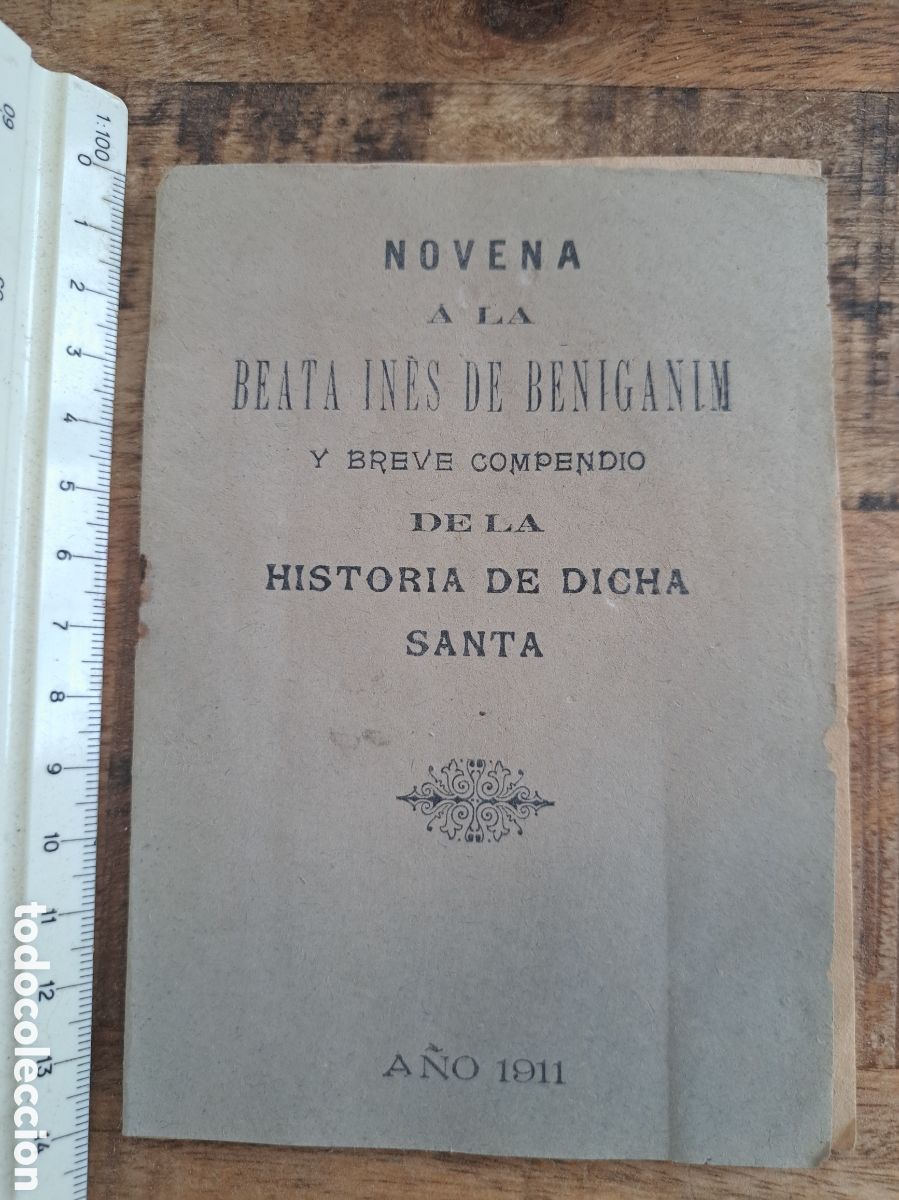 Libros antiguos: Jml L8breto religioso, Novena a la veata Ines de Beniganim y compendio de dicha Santa. A&ntilde;o 1911.