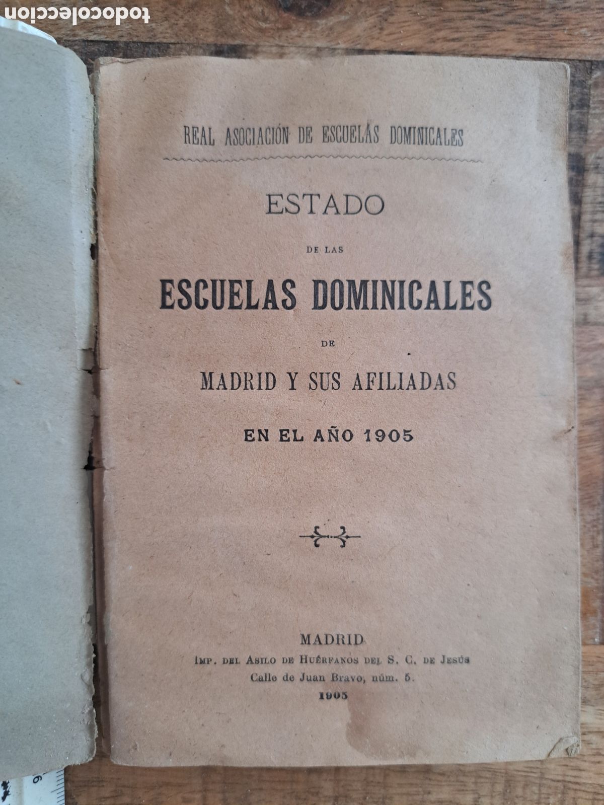 Libros antiguos: Jml Real asociacion escuelas Dominicales, Tratado escuelas Dominicales, Madrid y afiliadas, 1905.