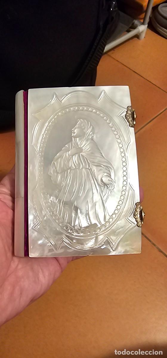 Libros antiguos: Espectacular misal plata y nacar siglo XIX