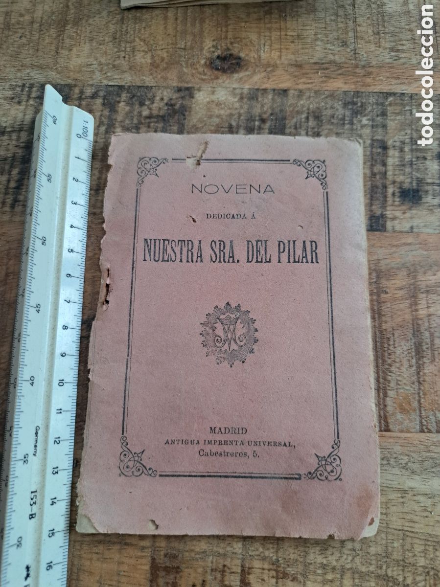 Libros antiguos: Jml Libreto religioso, Novena dedicada a Nuestra Sra. Del Pilar, Madrid Cabestreros,5.