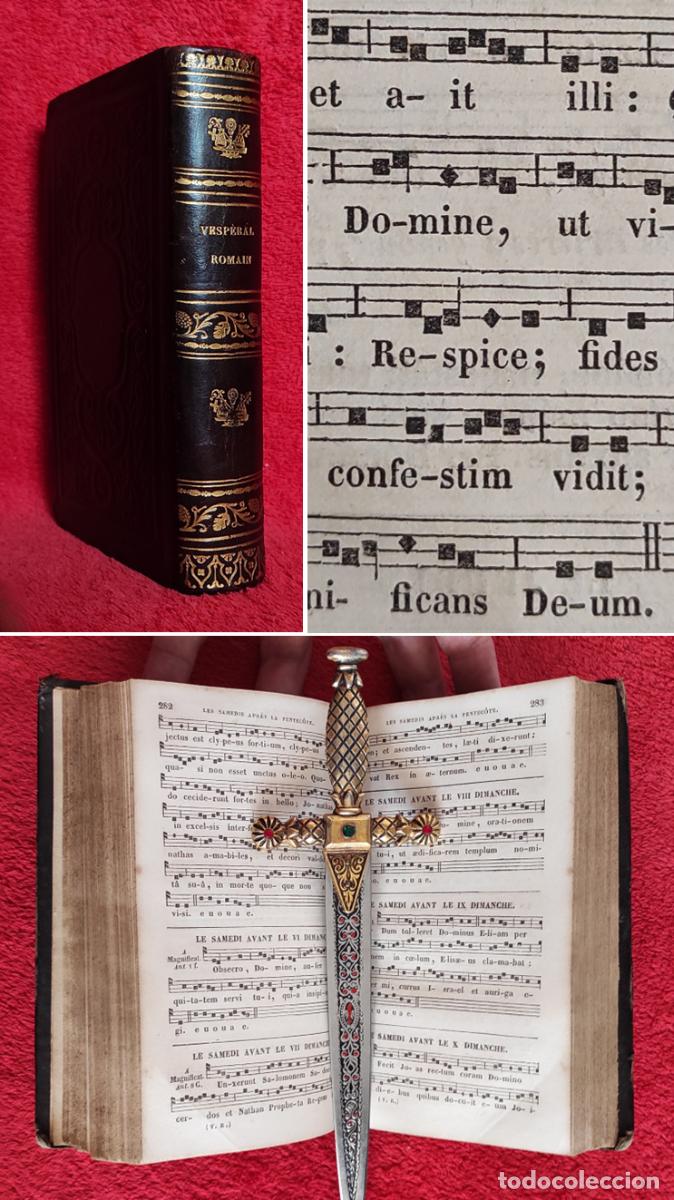 Libros antiguos: A&Ntilde;O 1856 - ANTIFONARIO DE IGLESIA - CANTO GREGORIANO EN LAT&Iacute;N - M&Uacute;SICA - PARTITURAS