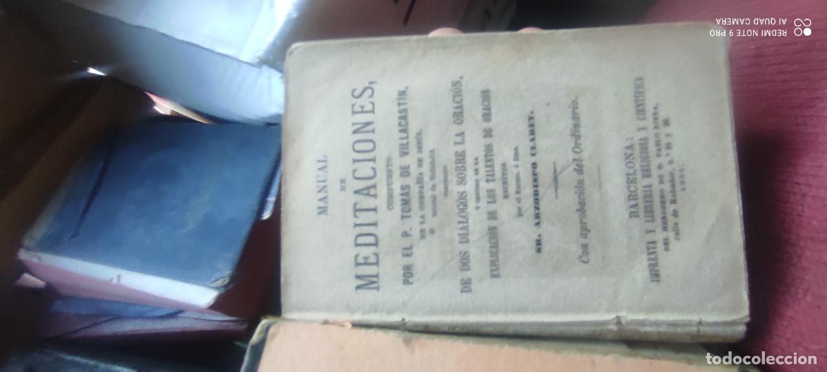 Libros antiguos: MANUAL DE MEDITACIONES, P. TOM&Aacute;S DE VILLACAST&Iacute;N DE LA COMPA&Ntilde;IA DE JESUS,