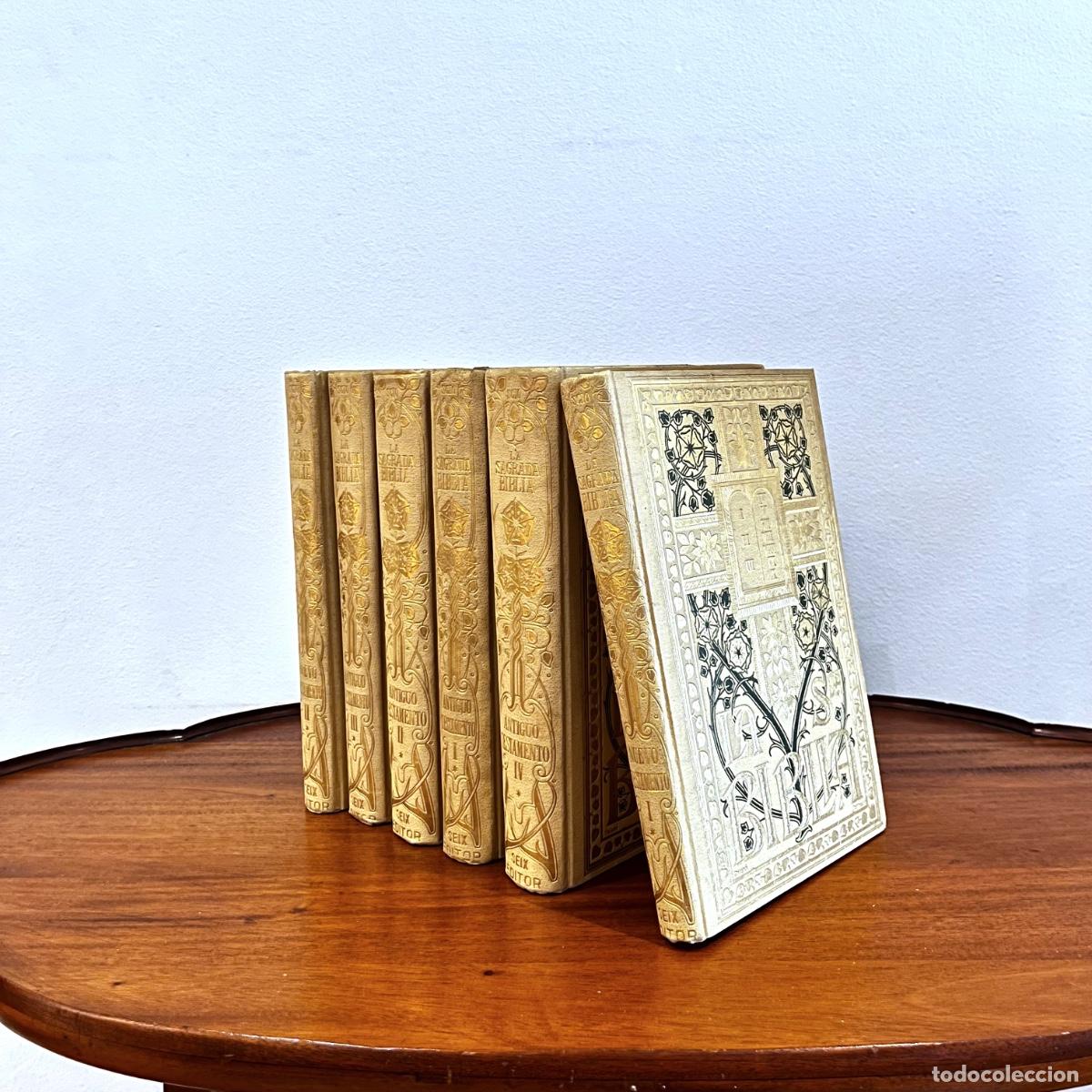 Libros antiguos: LA SAGRADA BIBLIA - SC&Iacute;O - SEIX EDITOR C. 1900 - 6 TOMOS COMPLETA - ENC. MODERNISTA TRIAD&Oacute;