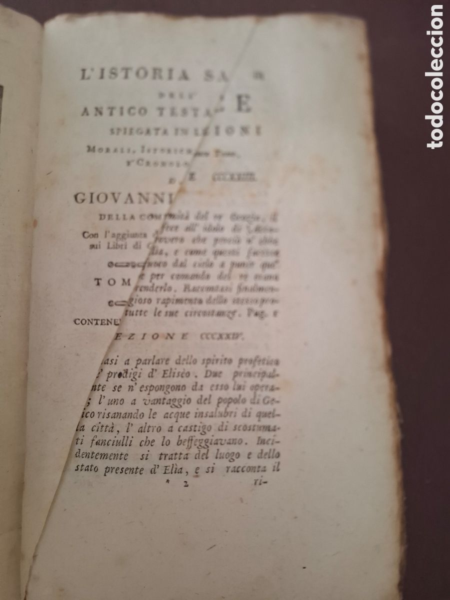 Libri antichi: L'Istoria Santa Dell Antico Testamento - Giovanni Granelli - 1792 - tomo 4