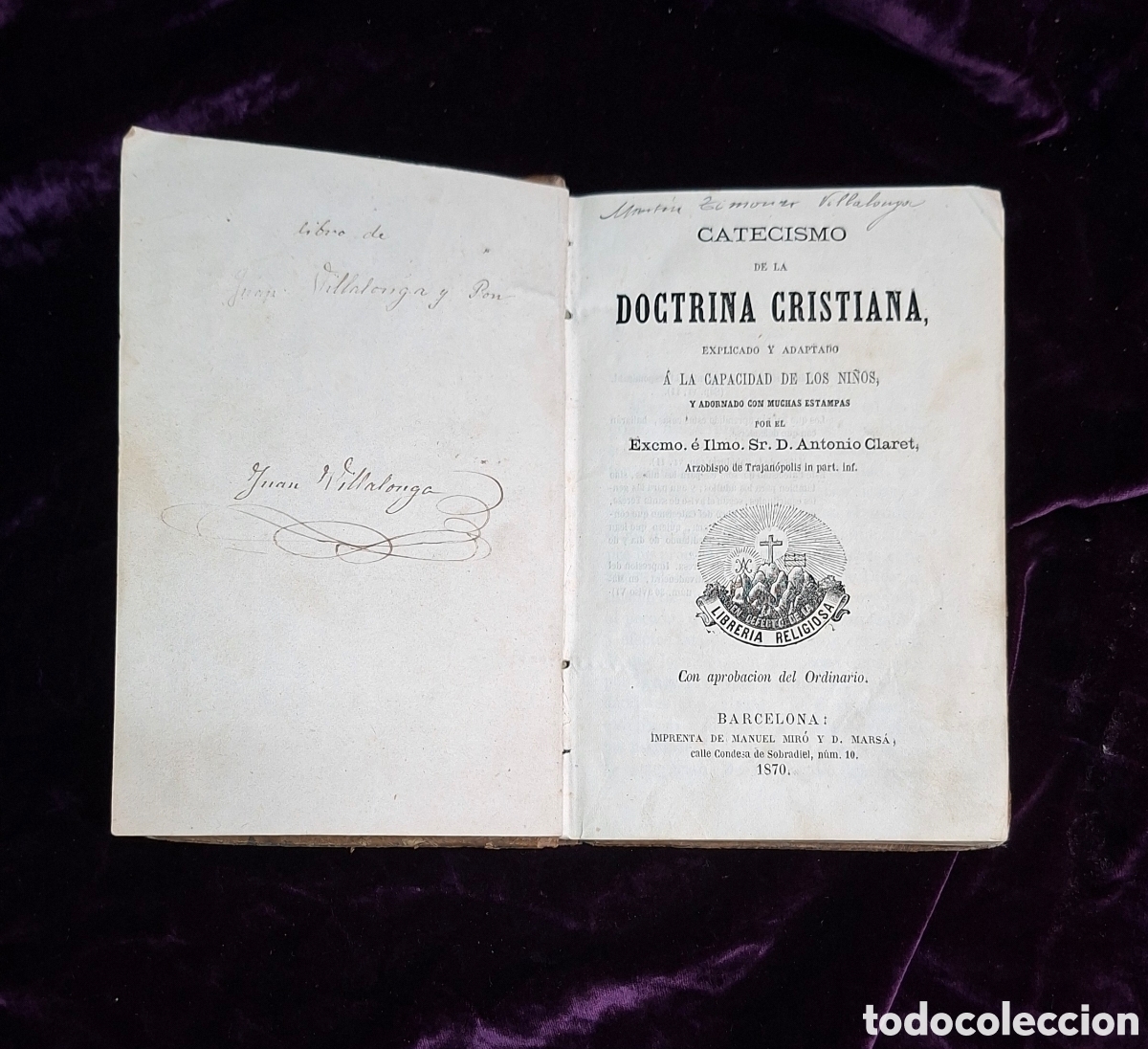 Libri antichi: Catecismo de la Doctrina Cristiana (Barcelona, 1870)