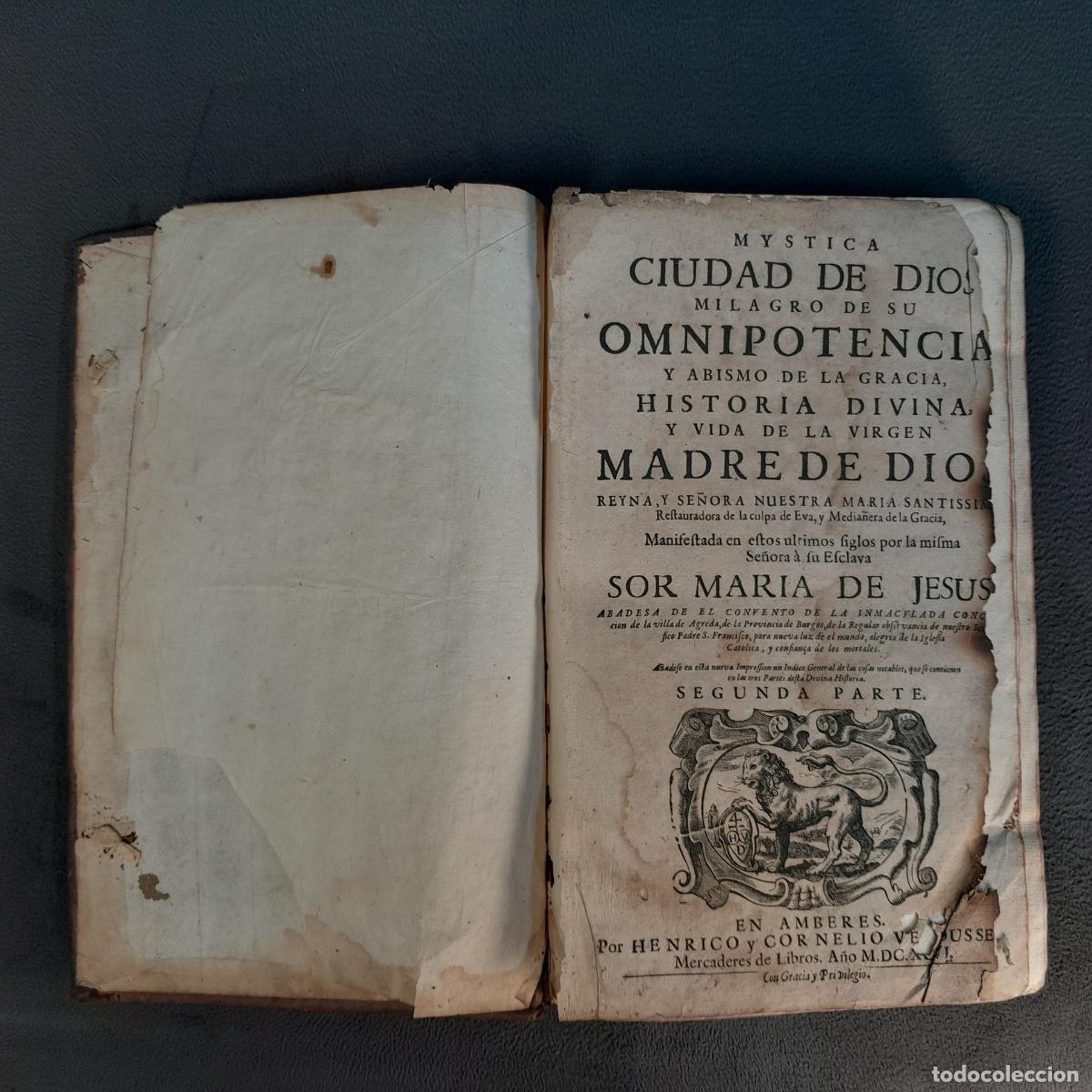 Antiquarische B&uuml;cher: L-3476. MYSTICA CIUDAD DE DIOS MILAGRO DE SU OMNIPOTENCIA Y ABISMO DE LA GRACIA Y VIDA... 1696.