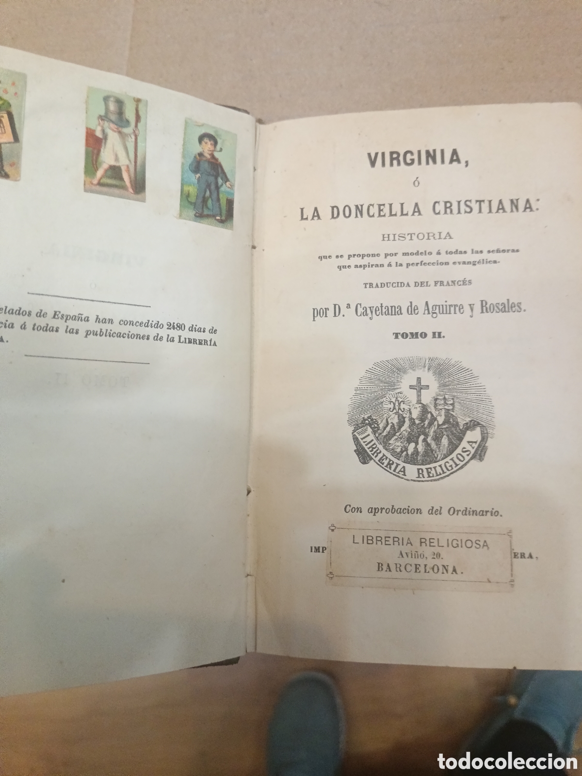 Livres anciens: Libr&oacute;s antiguos.Virginia o la doncella cristiana