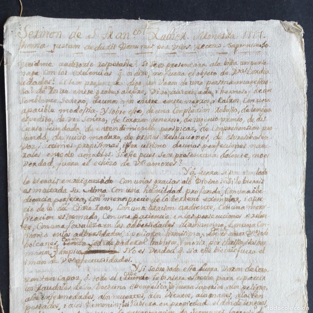 Libros antiguos: A&ntilde;o 1777 - Manuscrito - Montilla - San Francisco Xavier - Javier - Navarra - Jesuitas