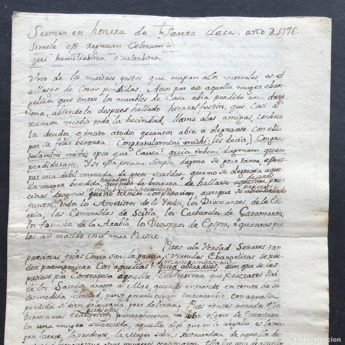Libros antiguos: A&ntilde;o 1776 - Manuscrito - Santa Clara - Orden de Santa Clara - clarisas