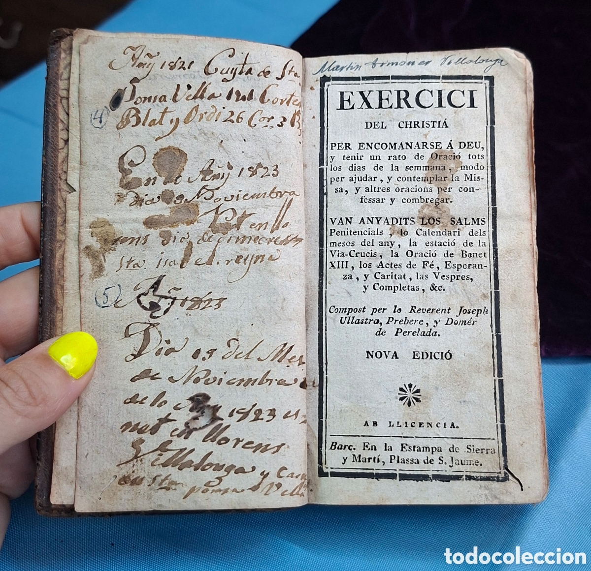 Libros antiguos: Peque&ntilde;o libro religioso en catal&aacute;n