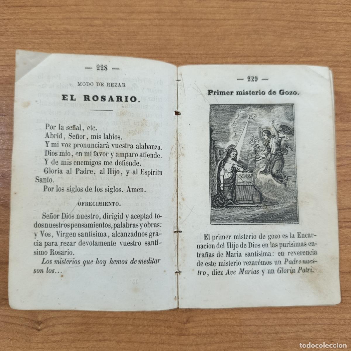 Libros antiguos: IMAGENES MODO DE REZAR EL ROSARIO. MISTERIOS DE GOZO DE DOLOR Y DE GLORIA RELIGI&Oacute;N. LEER DESCRIPCI&Oacute;N