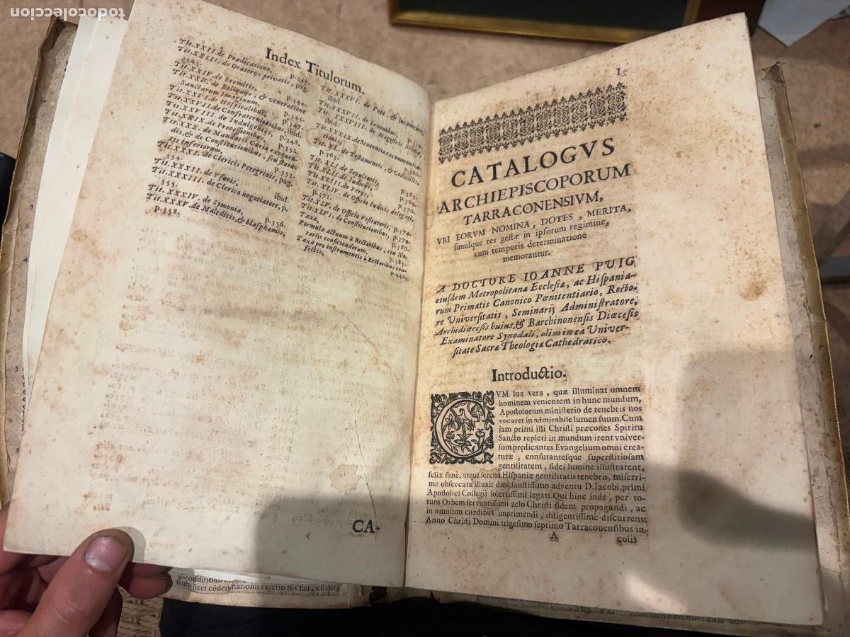 Libros antiguos: Catalogus archiespiscoporum tarraconensium Santa tecla Virgini theclae ecclesiae tarraconensis