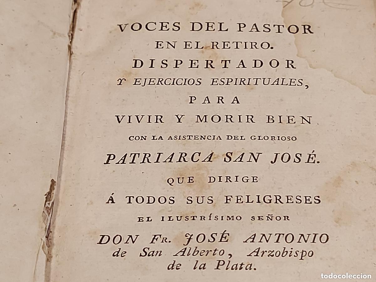 Libros antiguos: 1803 | VOCES DEL PASTOR EN EL RETIRO | JOS&Eacute; A. DE SAN ALBERTO | INCOMPLETO