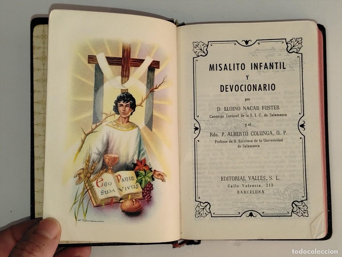 Libros antiguos: LIBRO RELIGIOSO,NACAR COLUNGA,MISALITO DEVOCIONARIO(ED.VALLES 1960)