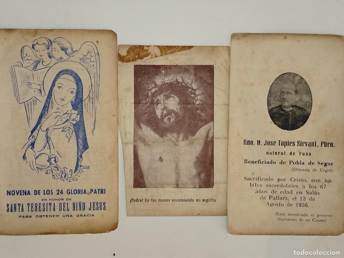Libros antiguos: 3 ESTAMPAS RELIGIOSAS - Foto 2