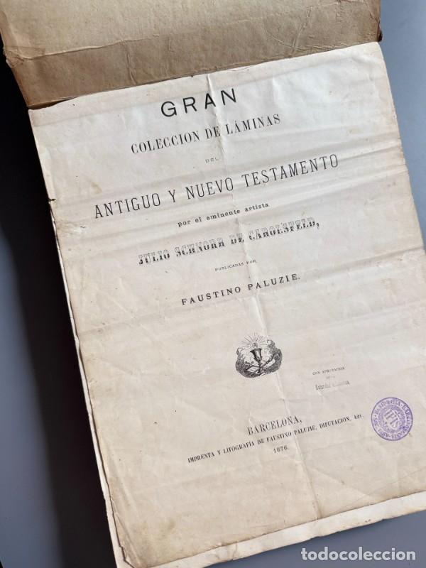 Libros antiguos: Gran colecci&oacute;n de l&aacute;minas del Antiguo y Nuevo Testamento, Julio Schnorr - Faustino Paluzie, 1876