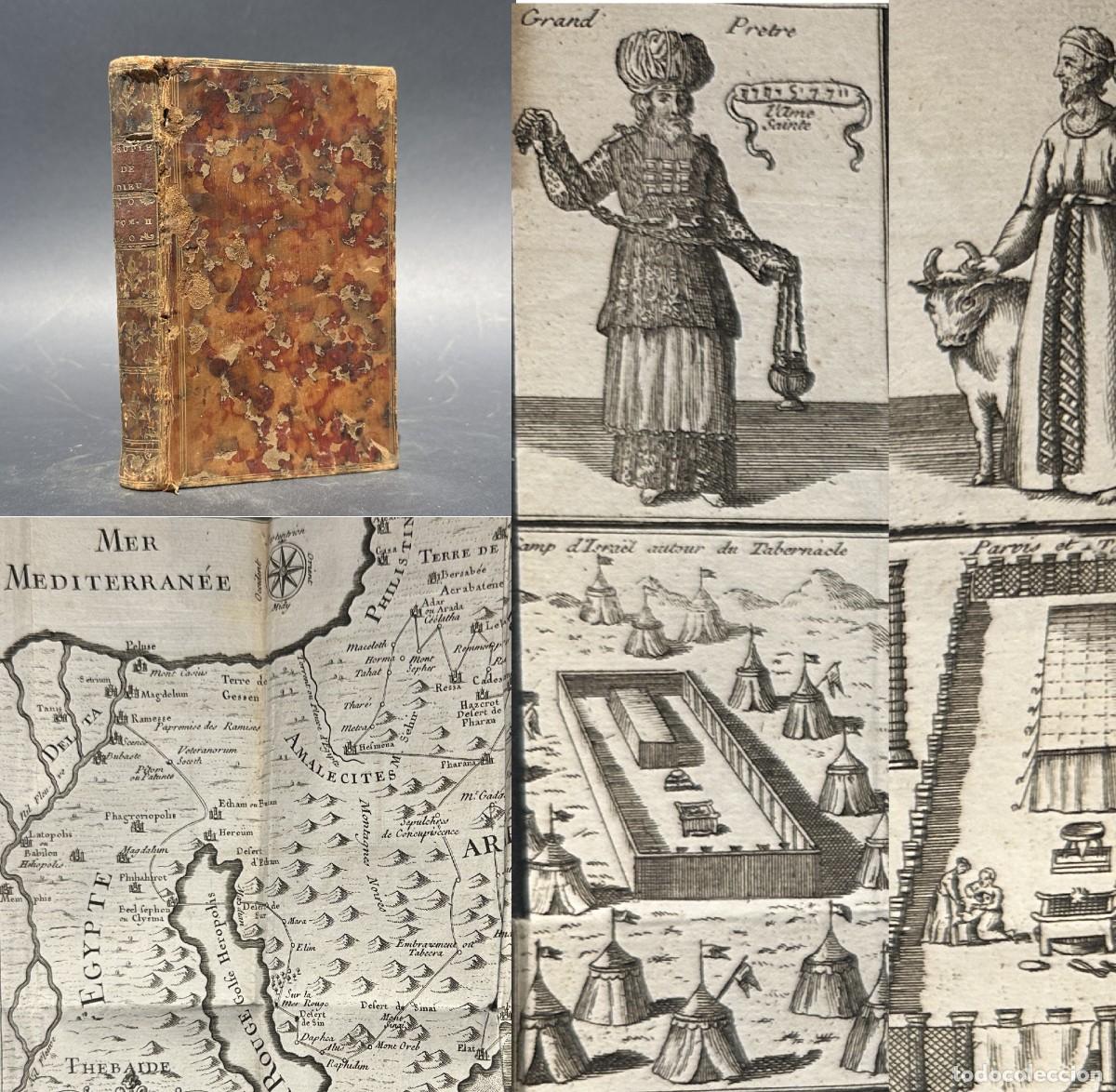 Libros antiguos: a&ntilde;o 1740 - HISTORIA DEL PUEBLO DE DIOS - MAPA DE TIERRA SANTA - JUDIOS -