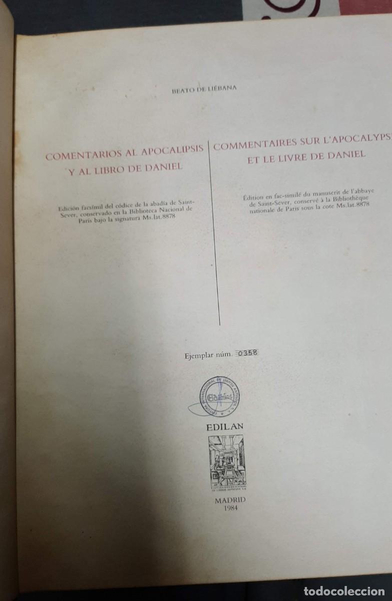 Libros antiguos: Facs&iacute;mil Beato de Saint-Server. Comentarios al libro de Daniel y al Apocalipsis (dos Tomos) - Foto 2