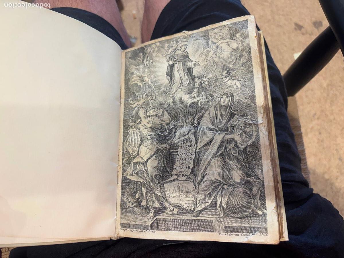 Libros antiguos: Fiestas Seculares San Vicente Ferrer Ap&oacute;stol de Europa Valencia 1762 Libro pergamino