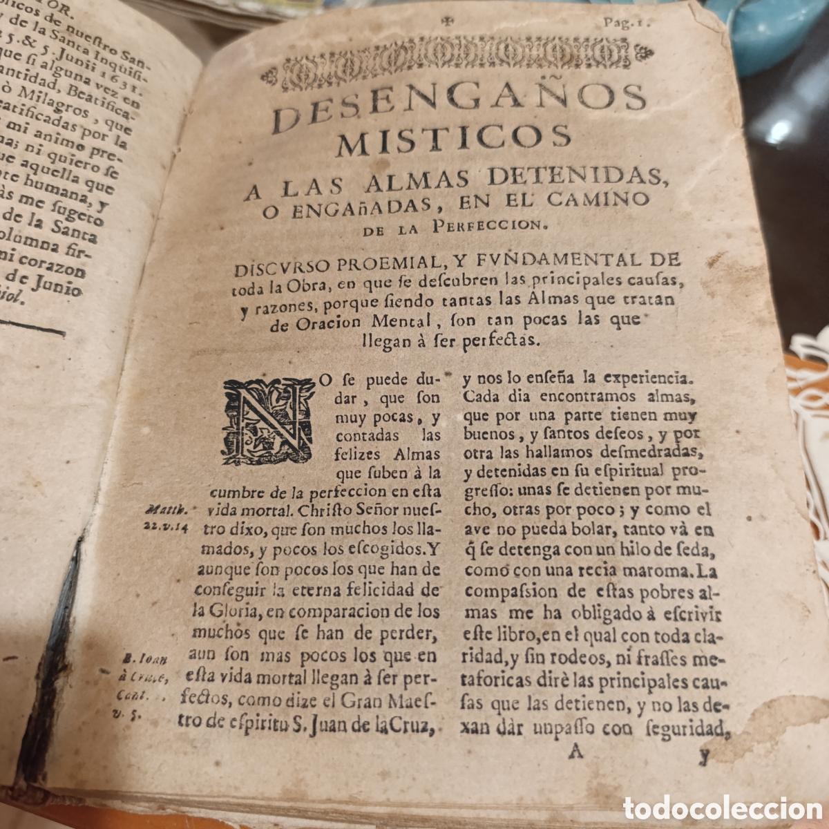 Libros antiguos: &rdquo;Desenga&ntilde;os M&iacute;sticos&rdquo; de Fray Antonio Arbiol a&ntilde;o 1705 ,Zaragoza
