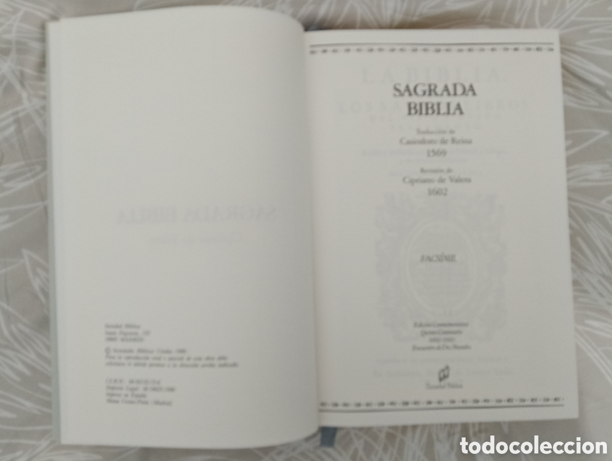 Libros antiguos: Sagra Biblia del c&aacute;ntaro - Foto 5
