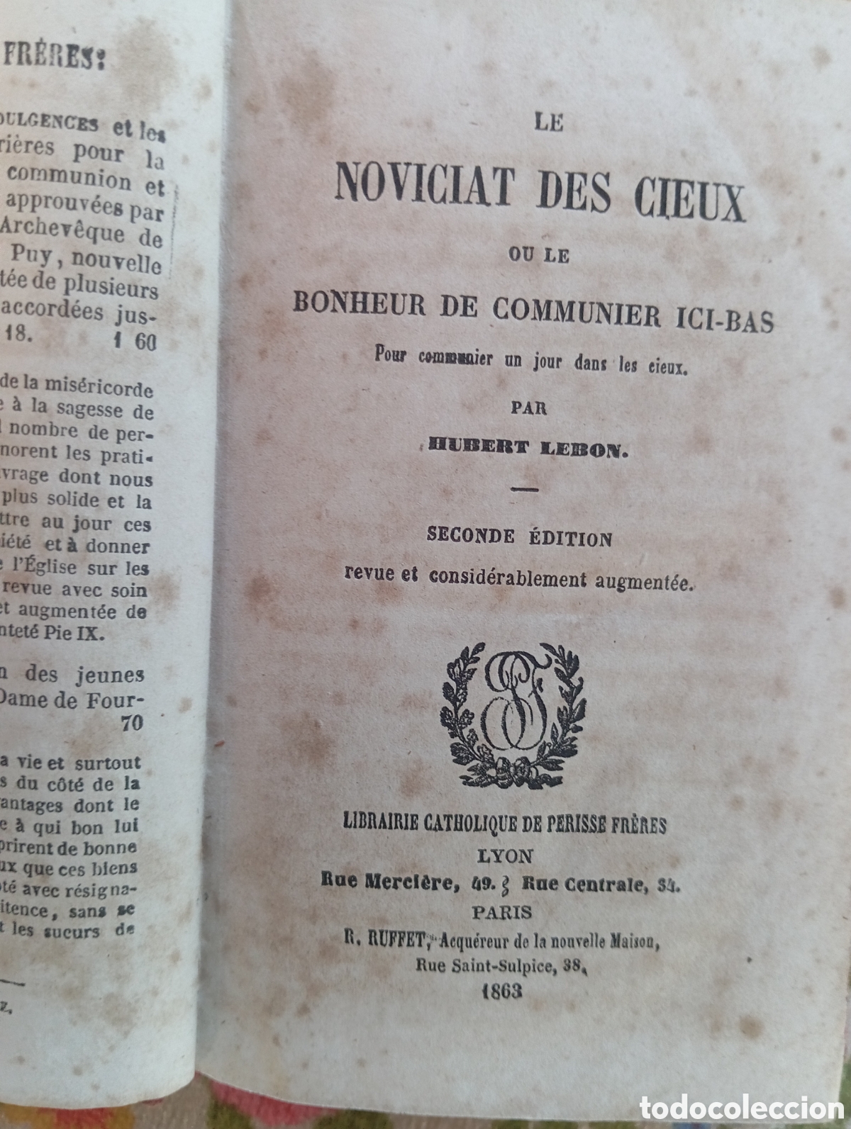 Libros antiguos: LIBRO DE 1863 EN FRANC&Eacute;S EL NOVICIADO DE LOS CIELOS - Foto 5