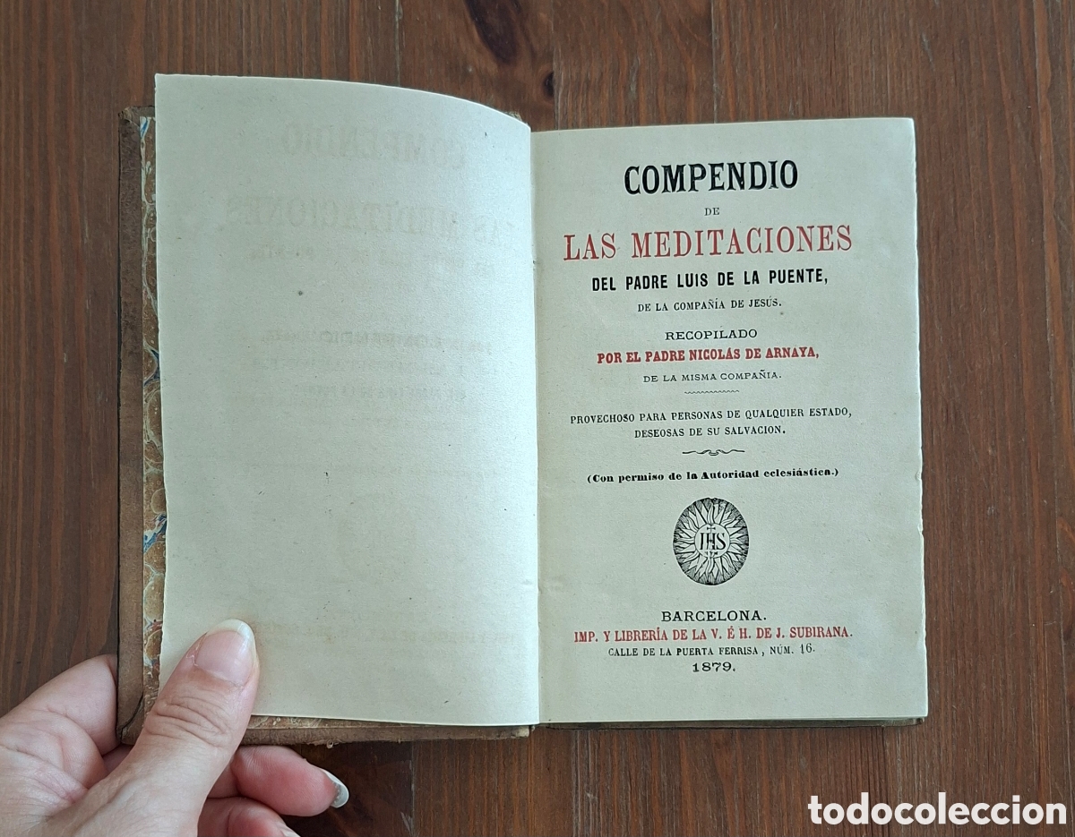 Libros antiguos: Compendio de las Meditaciones del Padre Luis de la Puente