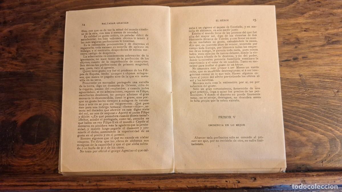 Libros antiguos: El H&eacute;roe / P. Baltasar Graci&aacute;n - Foto 3