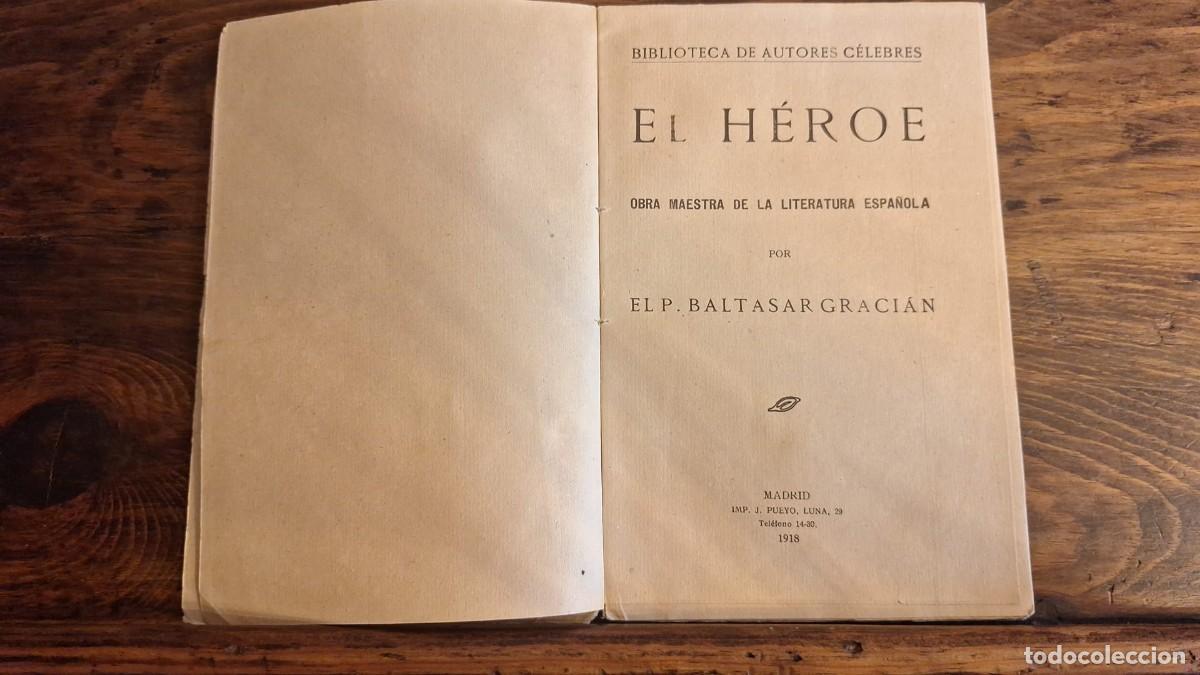 Libros antiguos: El H&eacute;roe / P. Baltasar Graci&aacute;n - Foto 4
