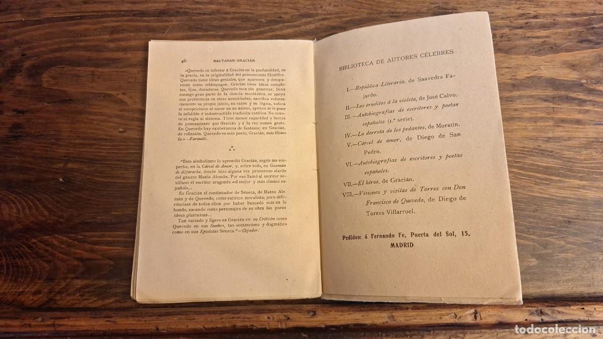 Libros antiguos: El H&eacute;roe / P. Baltasar Graci&aacute;n - Foto 5