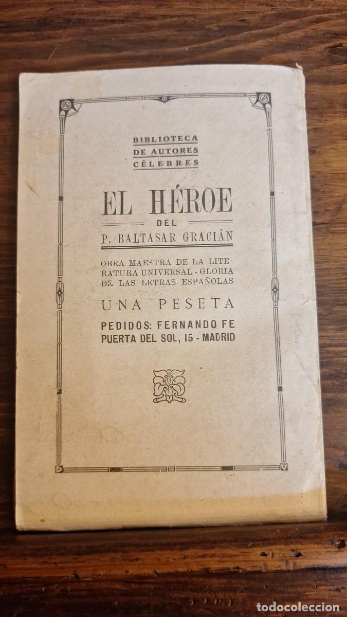 Libros antiguos: El H&eacute;roe / P. Baltasar Graci&aacute;n - Foto 6