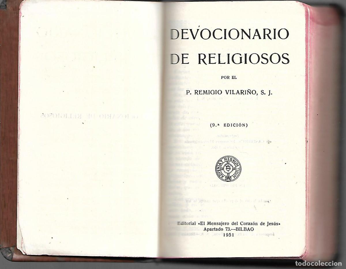 Libros antiguos: antiguo libro religioso 1951 devocionario de religiosos 797 paginas