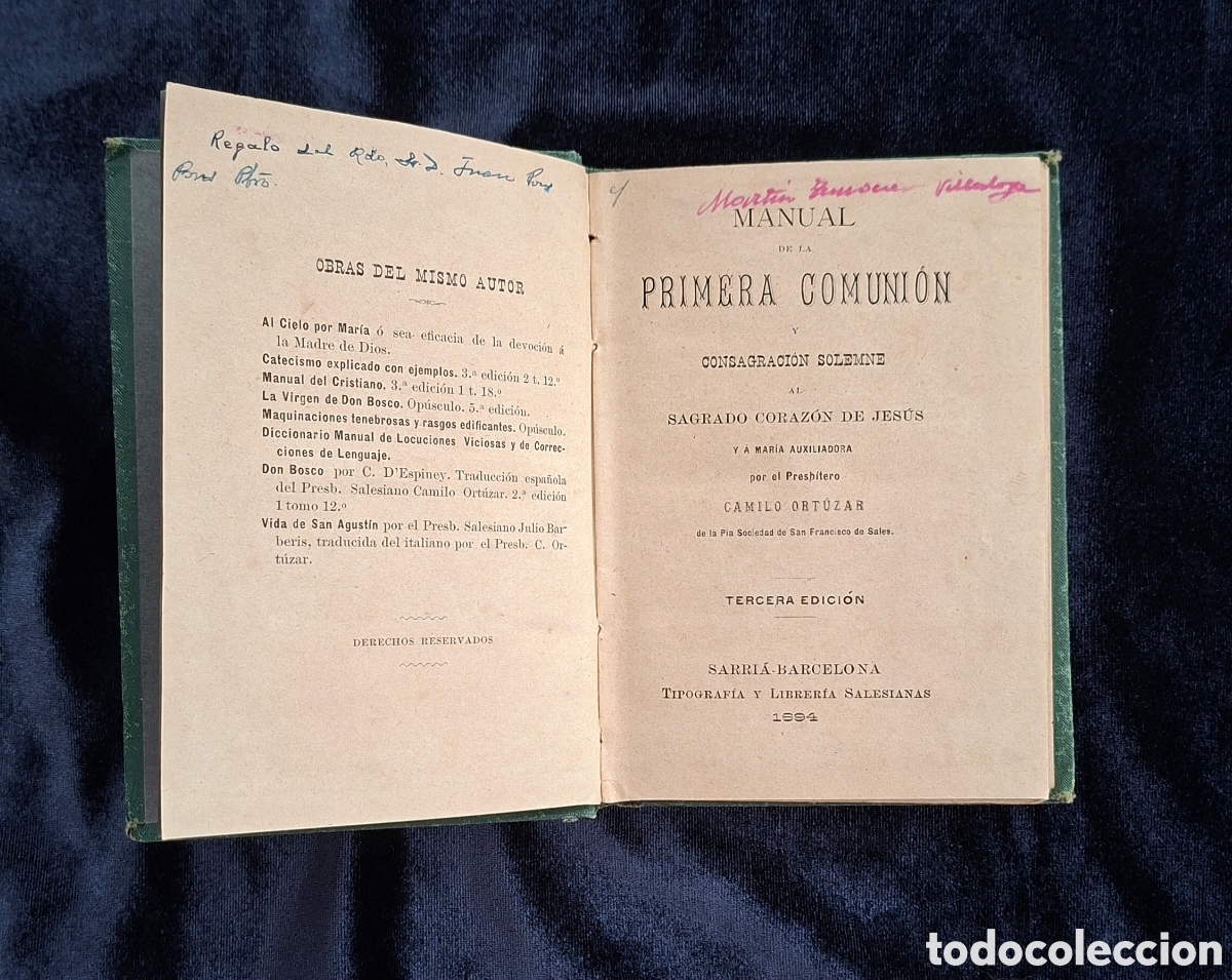 Libros antiguos: Manual Primera Comuni&oacute;n a&ntilde;o 1894 - Foto 5