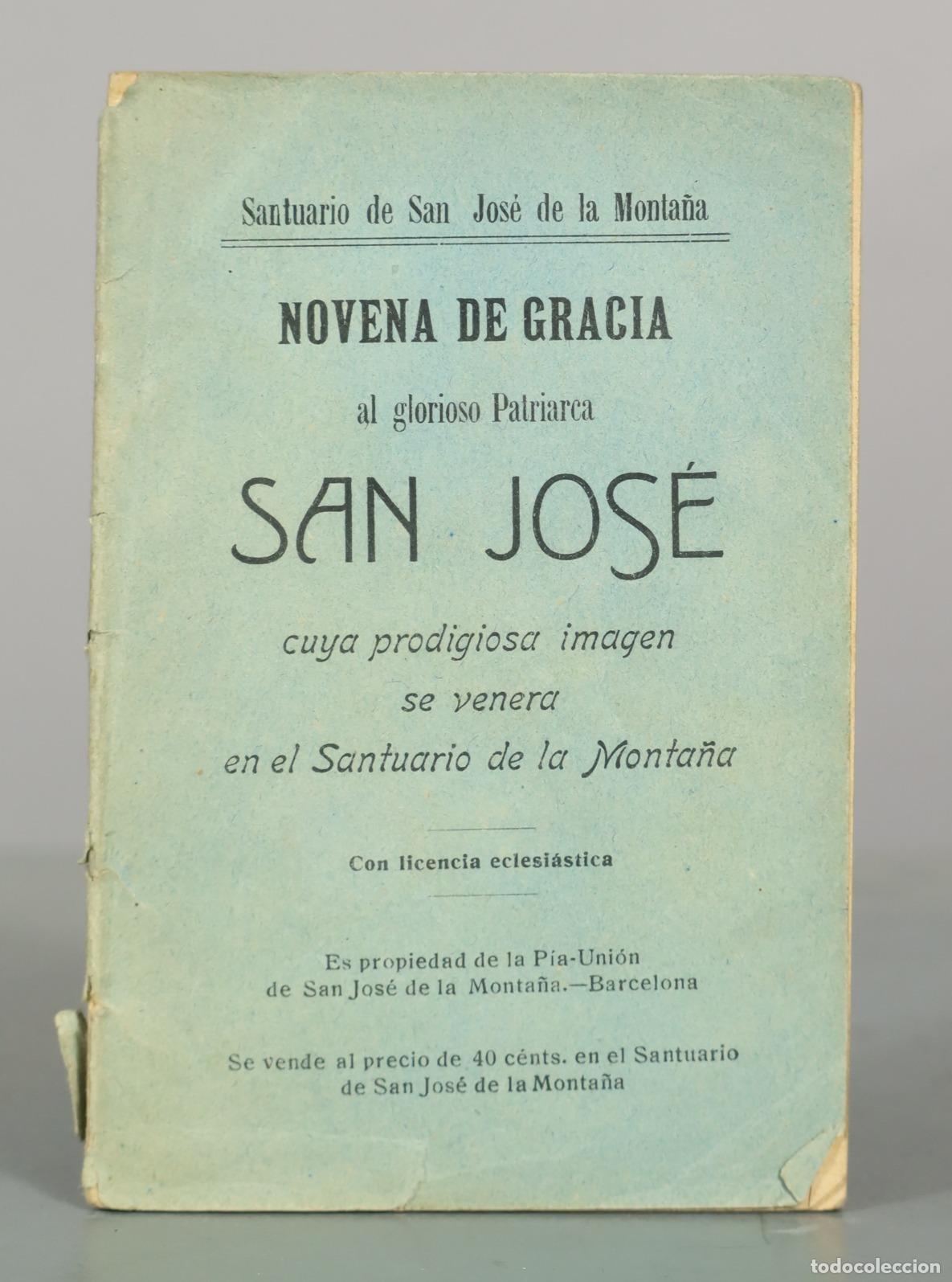 Libri antichi: Novena de Gracia al glorioso Patriarca San Jos&eacute; - Santuario de la Monta&ntilde;a - Barcelona