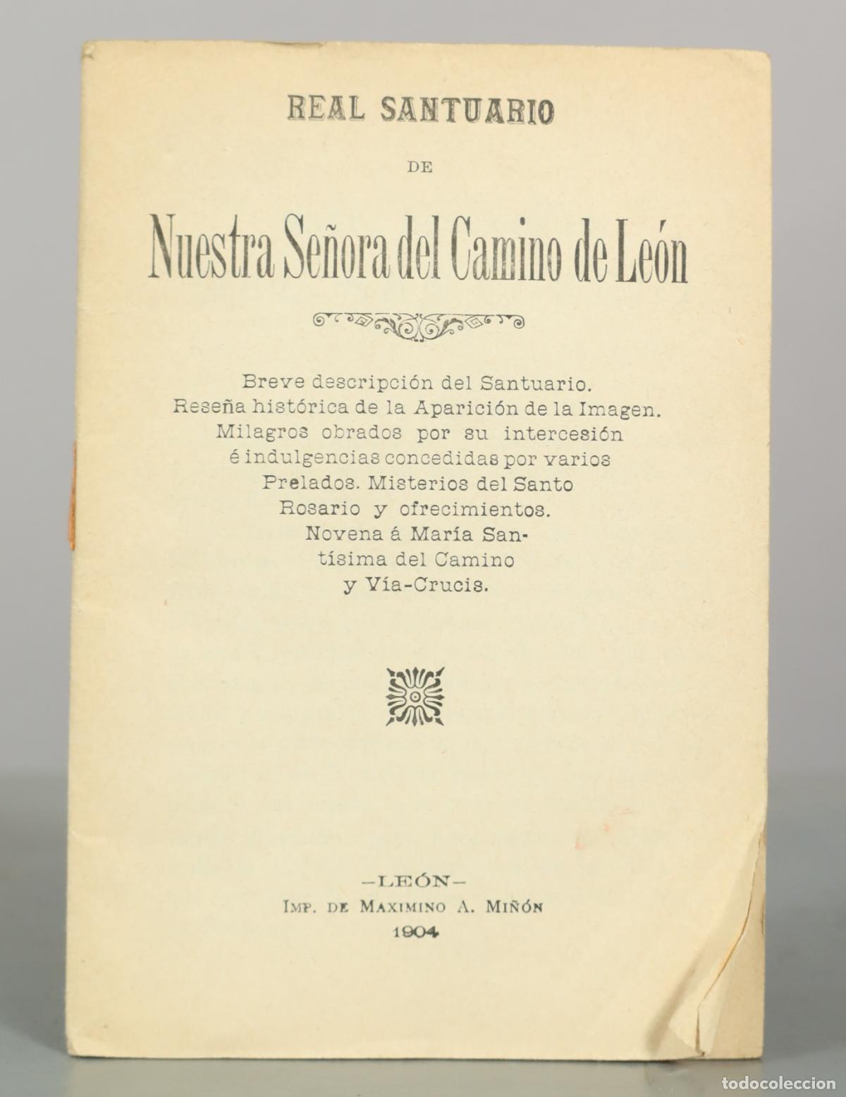 Old books: Real Santuario de Nuestra Se&ntilde;ora del Camino de Le&oacute;n 1904