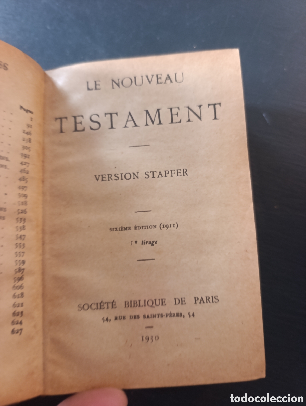 Libros antiguos: Le Nouveau Testament. Versi&oacute;n Stapfer. 1930