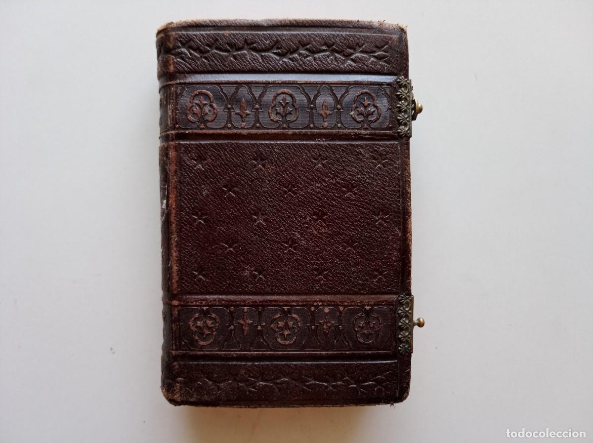 Libros antiguos: BREVIARIO NEOGOTICO EN PIEL DEL SIGLO XIX. PAROISSIEN ROMAIN. 1889. GRABADOS.