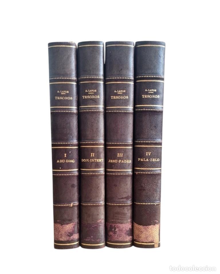 Libros antiguos: Barbier, Abate.- TESOROS DE CORNELIO A L&Aacute;PIDE (4 VOLS.)