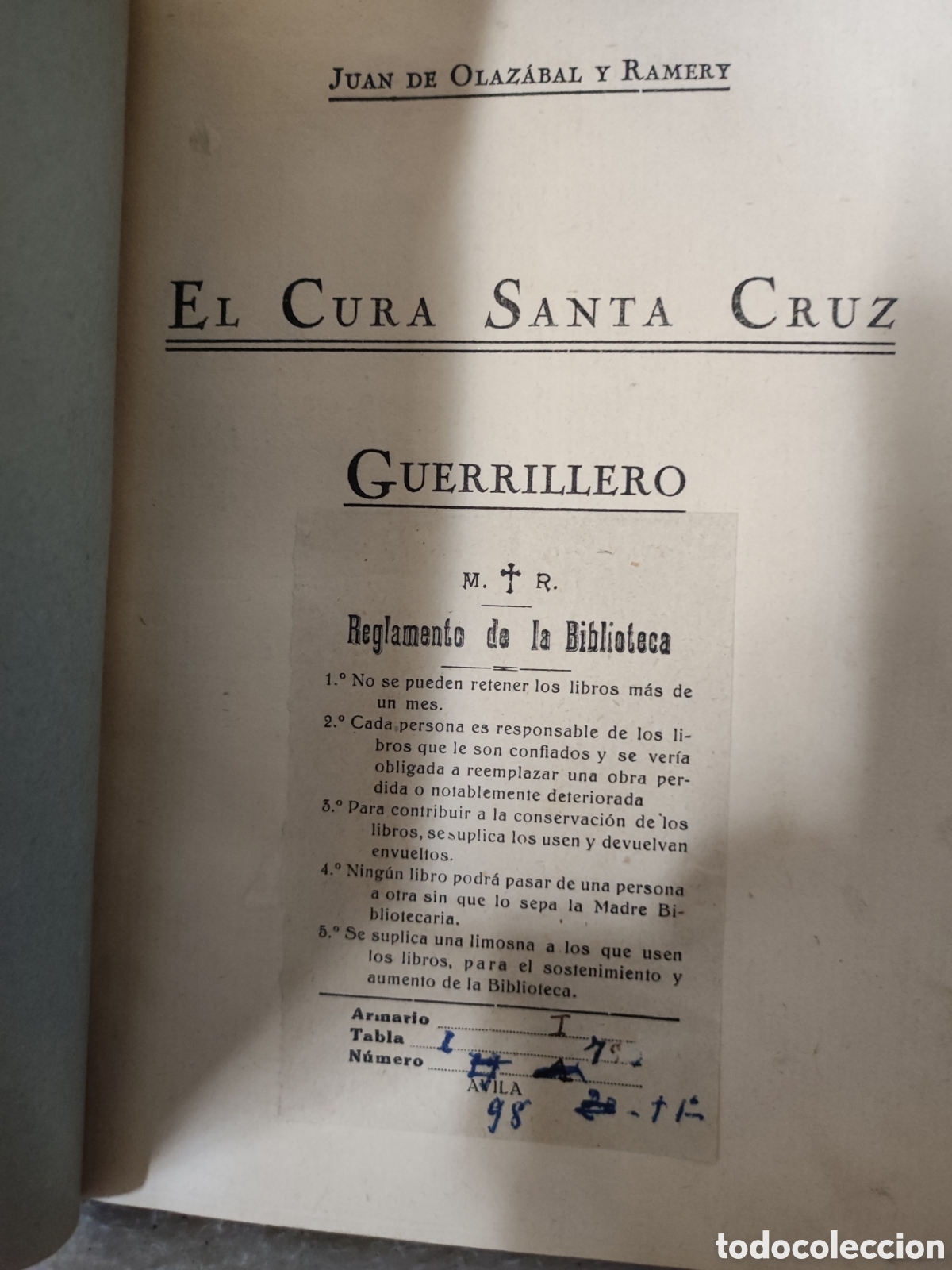 Libros antiguos: El cura Santa Cruz guerrillero 1928