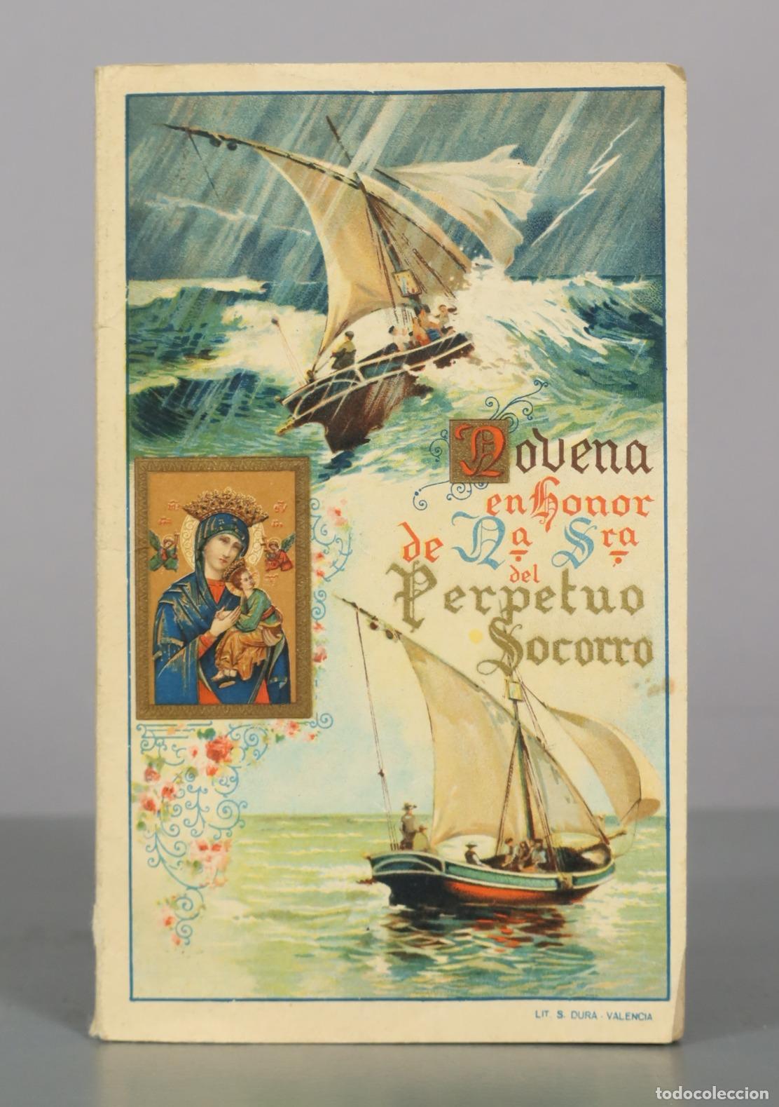Libros antiguos: Novena en honor de Nuestra Se&ntilde;ora del Perpetuo Socorro - Litograf&iacute;a S. Dur&aacute;