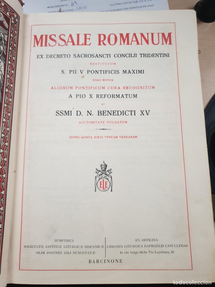 Libros antiguos: MISSALE ROMANUM BARCINONE