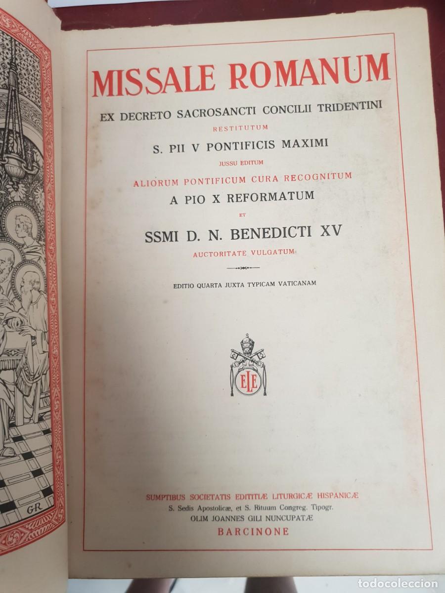 Libros antiguos: MISSALE ROMANUM BARCINONE