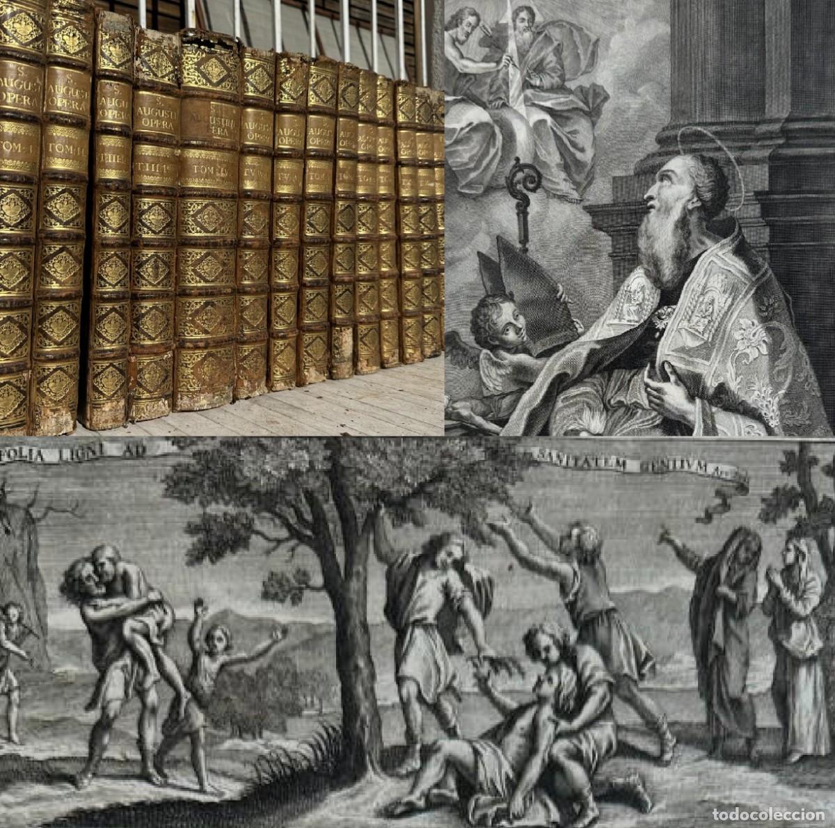 Libros antiguos: a&ntilde;o 1729 - VIDA Y OBRAS DE SAN AGUSTIN DE HIPONA - IMPONENTES 14 VOLUMENES EN FOLIO - GRABADOS