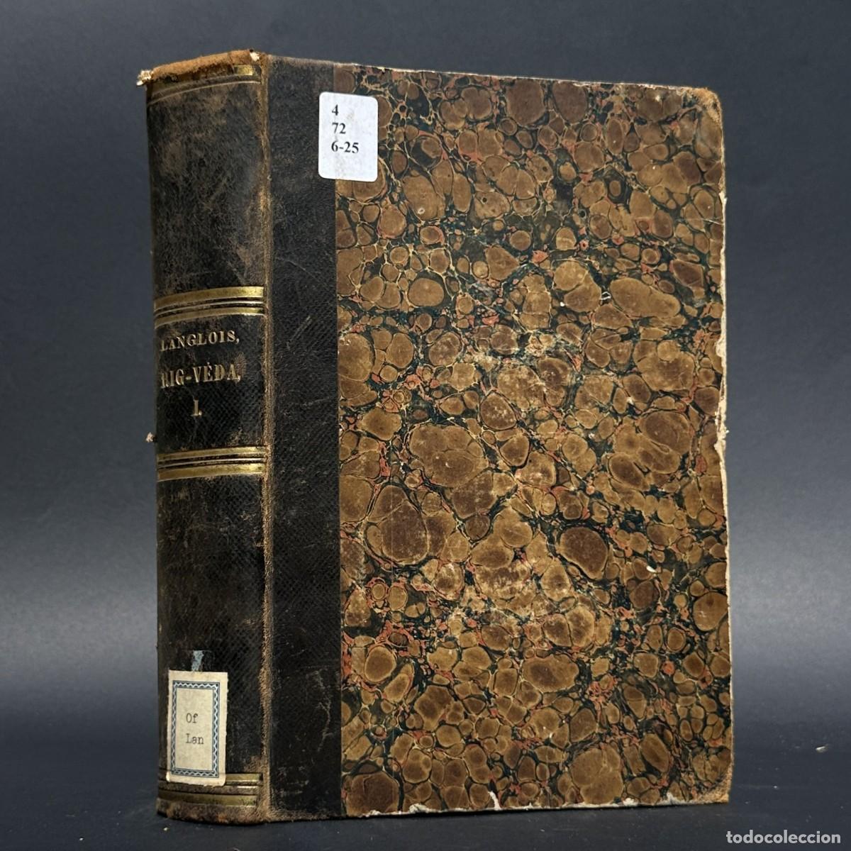 Libros antiguos: a&ntilde;o 1848 - RIG VEDA - LIBRO DE LOS HIMNOS - INDUISMO - INDIA