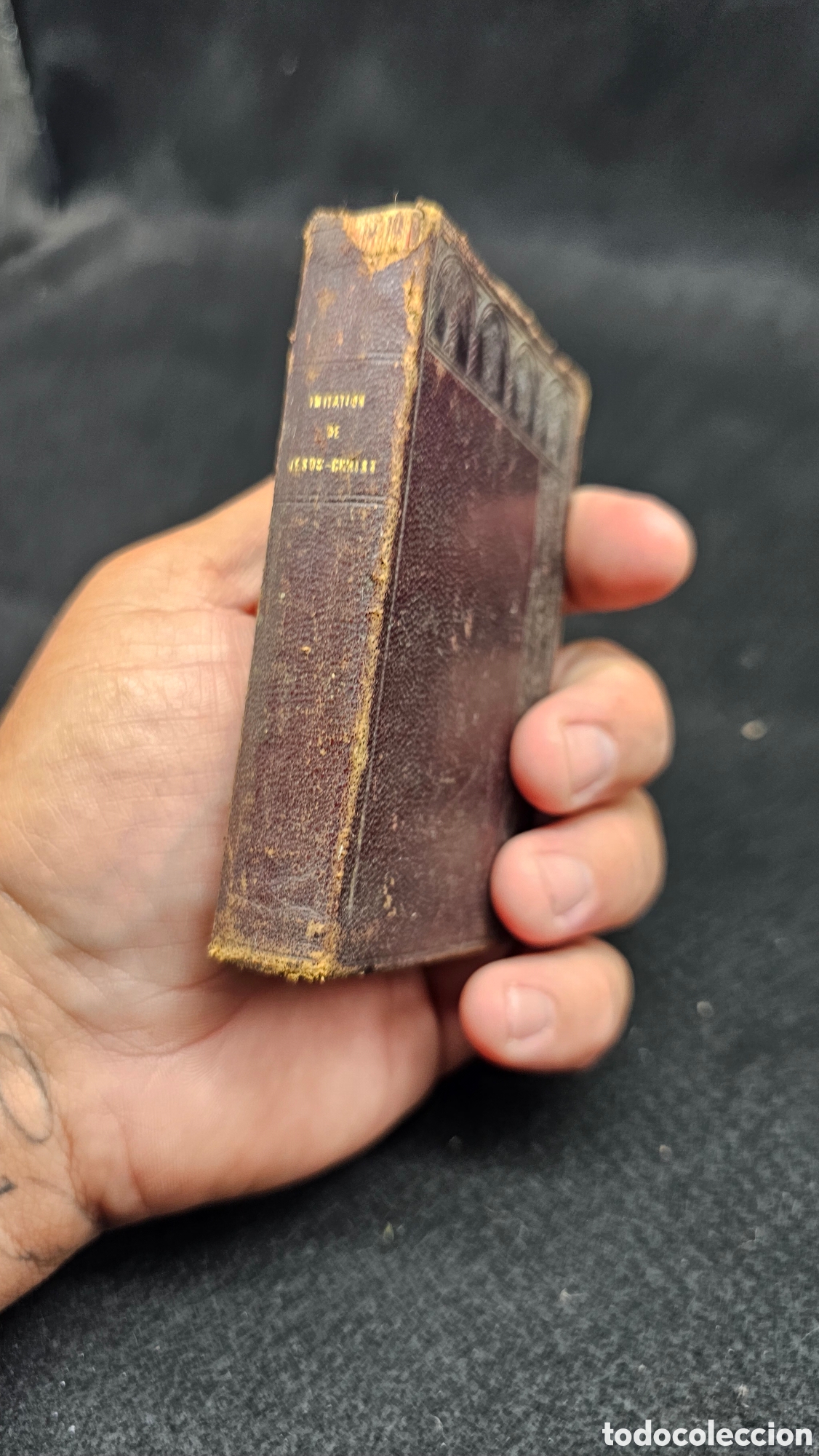 Libros antiguos: La imitaci&oacute;n de Jesucristo en franc&eacute;s 1870