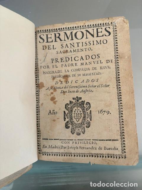 Libros antiguos: Sermones de Manuel Najera - Foto 3