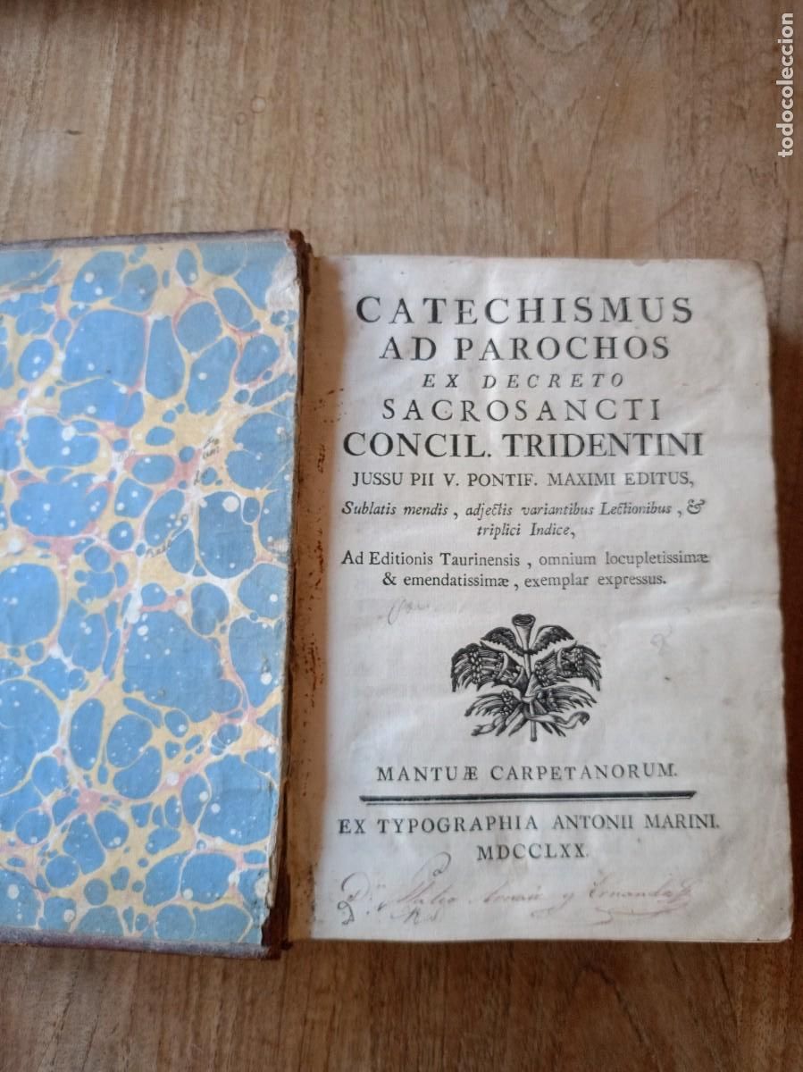 Libros antiguos: CATECHISMUS AD PAROCHOS EX DECRETO SACROSANCTI CONCIL. TRIDENTINI. 1770