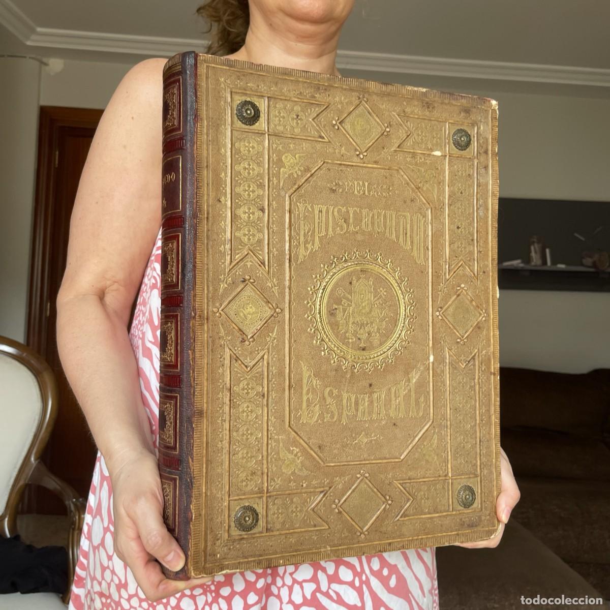 Libros antiguos: A&ntilde;o 1878 - 5 Kg. - Encuadernaci&oacute;n tipo cantoral - C&oacute;dice - El episcopado espa&ntilde;ol - Iglesia