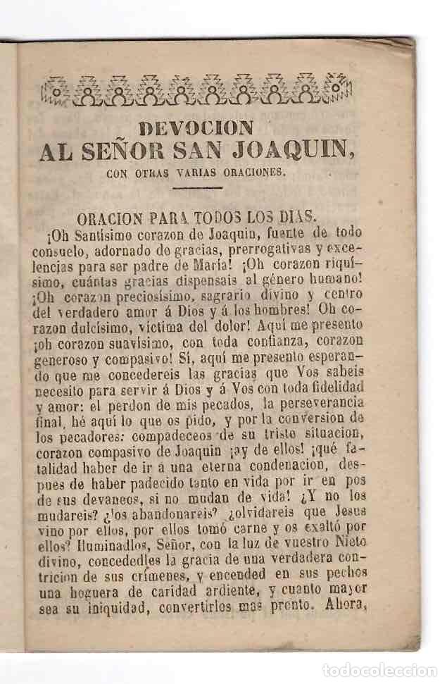 Libros antiguos: DEVOCION AL SE&Ntilde;OR SAN JOAQUIN, CON OTRAS VARIAS ORACIONES. C.1830