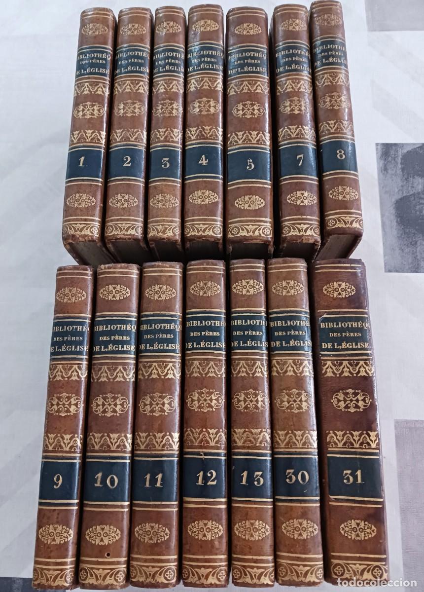Libros antiguos: 1828: BIBLIOTECA DE LOS PADRES DE LA IGLESIA (BIBLIOTH&Egrave;QUE DES P&Egrave;RES DE L'&Eacute;GLISE) - 14 TOMOS